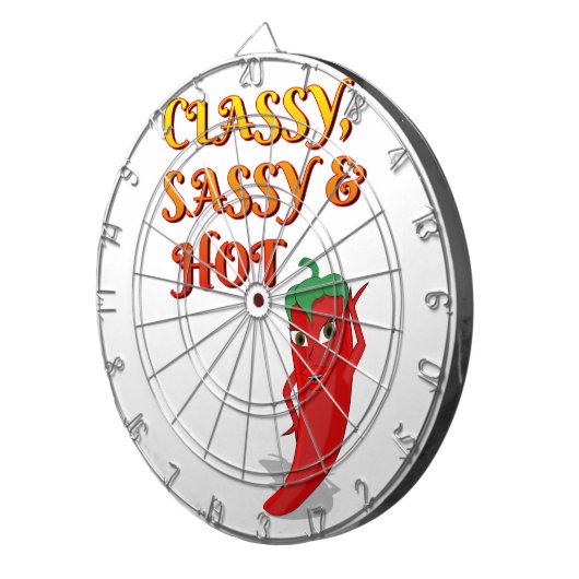 Classy Sassy en Hot Pepper Diva Dartbord (Voorkant Rechts)