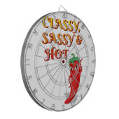 Classy Sassy en Hot Pepper Diva Dartbord (Voorkant Links)