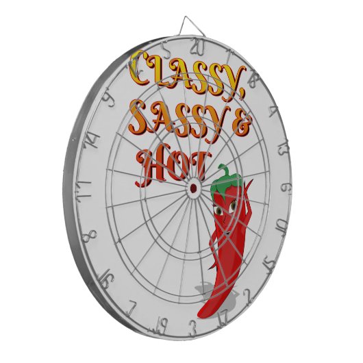 Classy Sassy en Hot Pepper Diva Dartbord (Voorkant Links)