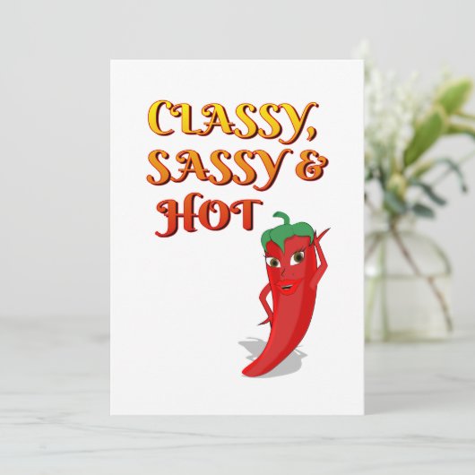 Classy Sassy en Hot Pepper Diva Kaart (Staand voorkant)