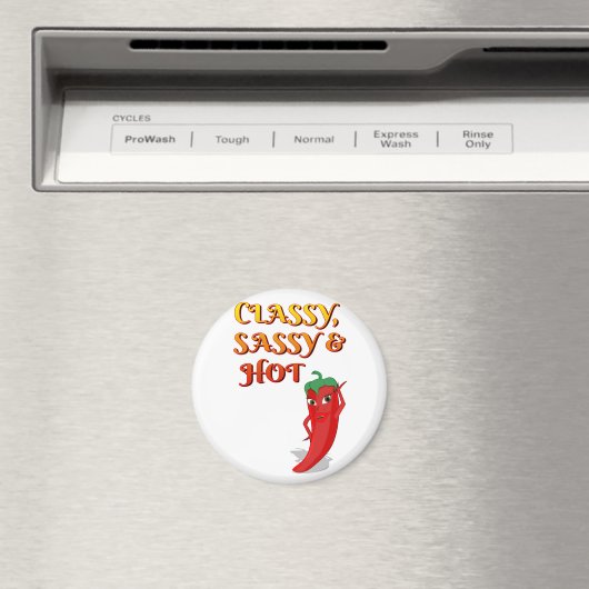 Classy Sassy en Hot Pepper Diva Magneet (Insitu (Vaatwasser))