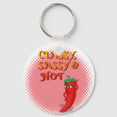 Classy Sassy En Hot Pepper Diva Roze Sleutelhanger (Achterkant)