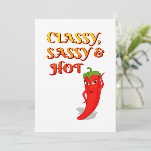 Classy Sassy en Hot Pepper Diva  stijl Kaart (Staand voorkant)