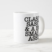 Classy Sassy Funny Quotes Mug Grote Koffiekop (Voorkant rechts)