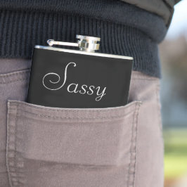 Classy Sassy Girl Text> Girly Hip Flasks Heupfles