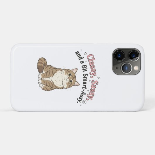 Classy, Sassy & Smart-Assy Cat Design Case-Mate iPhone Case (Achterkant (horizontaal))