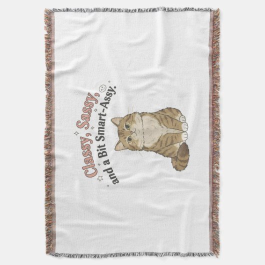 Classy, Sassy & Smart-Assy Cat Design Deken (Voorkant Verticaal)