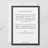 Classy Save the Date Wedding Aankondiging (Achterkant)