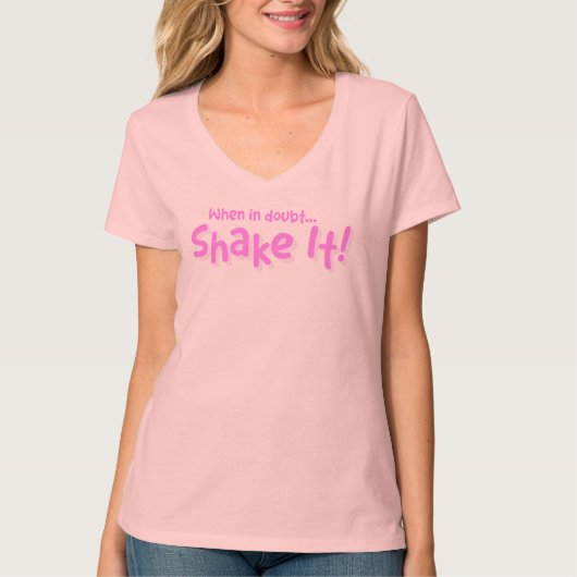 Classy Sayings- Shake It! Basic V-Neck T-Shirt (Voorkant)