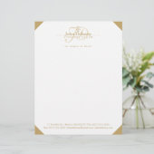 Classy Scales of Justice | Goud Briefhoofd (Staand voorkant)