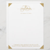 Classy Scales of Justice | Goud Briefhoofd (Voorkant / Achterkant)