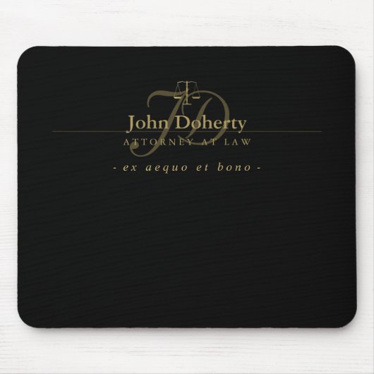 Classy Scales of Justice | Goud Muismat (Voorkant)