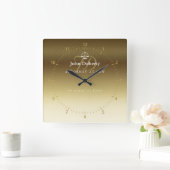 Classy Scales of Justice | Grafisch goud Vierkante Klok (Huis)