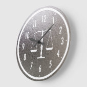 Classy Scales of Justice | Grafisch metallisch Grote Klok (Hoek)