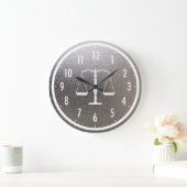 Classy Scales of Justice | Grafisch metallisch Grote Klok (Huis)