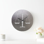 Classy Scales of Justice | Grafisch metallisch Grote Klok (Huis)