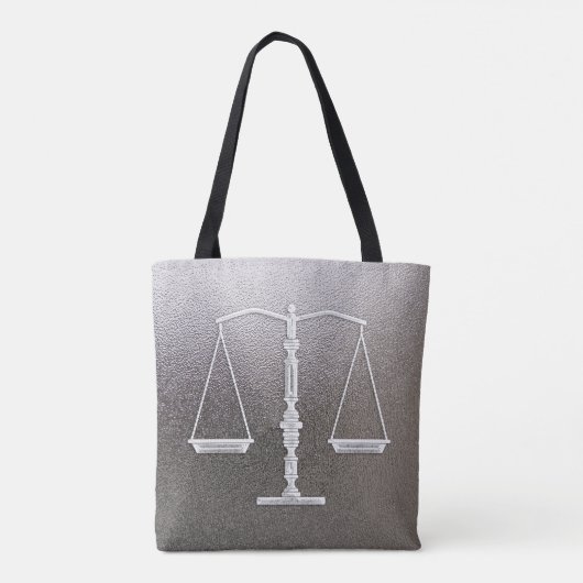 Classy Scales of Justice | Grafisch metallisch Tote Bag (Achterkant)