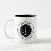 Classy Scales of Justice | Law Firm Tweekleurige Koffiemok (Links)