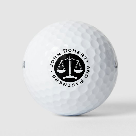 Classy Scales of Justice | Professionele advocaat Golfballen (Voorkant)