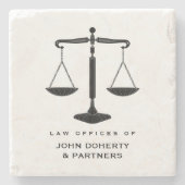Classy Scales of Justice | Rechtsgeschenken Stenen Onderzetter (Voorkant)