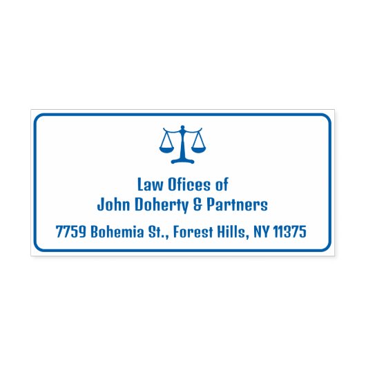 Classy Scales of Justice | Wettelijke Kantoor Zelfinktende Stempel (Design)