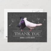 Classy schoolbord meneer en mevrouw Birds Dank u Briefkaart (Voorkant / Achterkant)