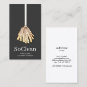 Classy Schoonmaakservice Maid Gold Glitter Visitekaartje (Voorkant / Achterkant)