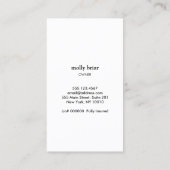 Classy Schoonmaakservice Maid Gold Glitter Visitekaartje (Achterkant)