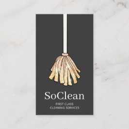 Classy Schoonmaakservice Maid Gold Glitter Visitekaartje