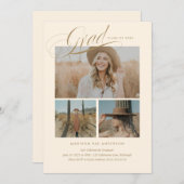 Classy Script Afstuderen Announcement Kaart (Voorkant / Achterkant)