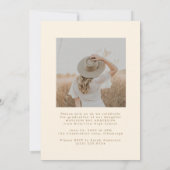 Classy Script Afstuderen Announcement Kaart (Achterkant)