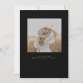 Classy Script Afstuderen Announcement Kaart (Achterkant)