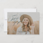 Classy Script Afstuderen-bedankkaart Bedankkaart (Voorkant)