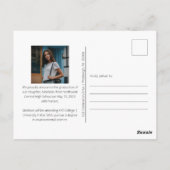 Classy Script Afstuderen twee Afstuderen foto's Briefkaart (Achterkant)