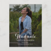 Classy Script Afstuderen twee Afstuderen foto's Briefkaart (Voorkant)