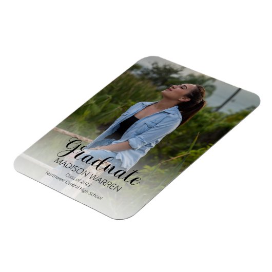 Classy Script Afstuderen twee Afstuderen foto's Magneet (Linkerzijde)