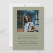 Classy Script Afstuderen twee Afstuderen voor foto Aankondiging (Achterkant)