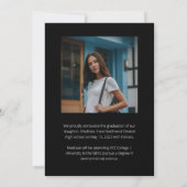 Classy Script Afstuderen twee foto-Afstuderen zwar Kaart (Achterkant)