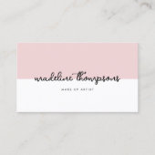 Classy Script Dual Tone Pink Black Script QR-code Visitekaartje (Voorkant)