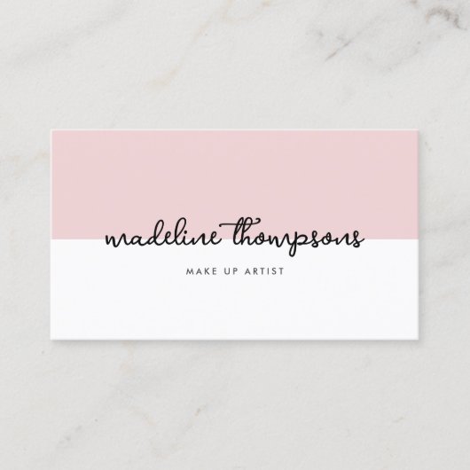 Classy Script Dual Tone Pink Black Script QR-code Visitekaartje (Voorkant)