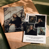 Classy Script Overlay Photo Collage Afstuderen Aankondiging