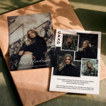 Classy Script Overlay Photo Collage Afstuderen