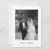 Classy Script Photo Wedding Thank You Bedankkaart (Achterkant)