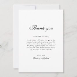 Classy Script Wedding Bedankt