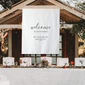 Classy Script Welcome To Our Wedding Fabric Sign  Wandkleed