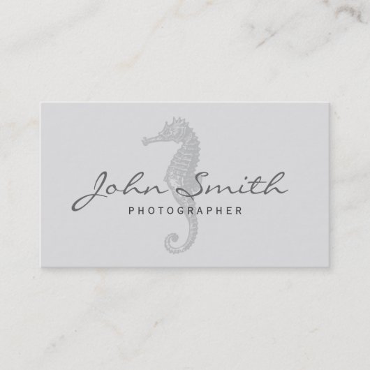 Classy Seahorse Photographer Visitekaartje (Voorkant)
