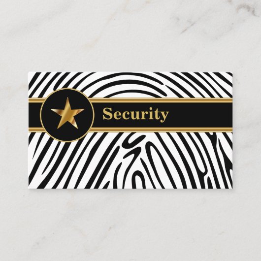 Classy Security Fingerprint Theme Visitekaartjes (Voorkant)