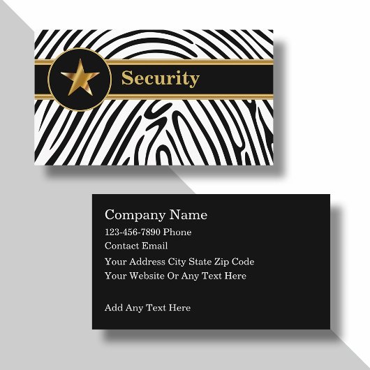 Classy Security Fingerprint Theme Visitekaartjes