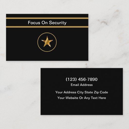 Classy Security Service-Visitekaartjes Visitekaartje (Voorkant / Achterkant)