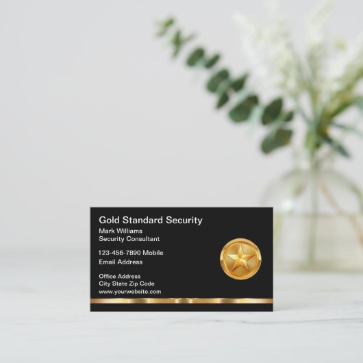 Classy Security Services Lux Visitekaartjes (Staand voorkant)